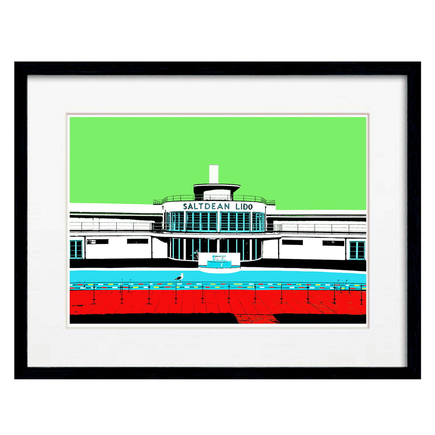 Saltdean Lido Print - Green