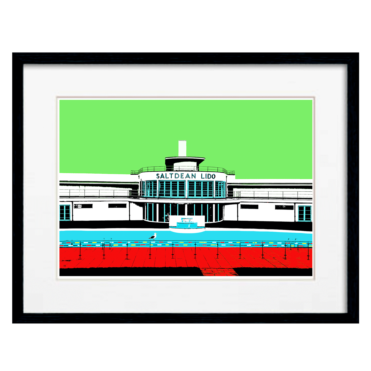 Saltdean Lido Print - Green