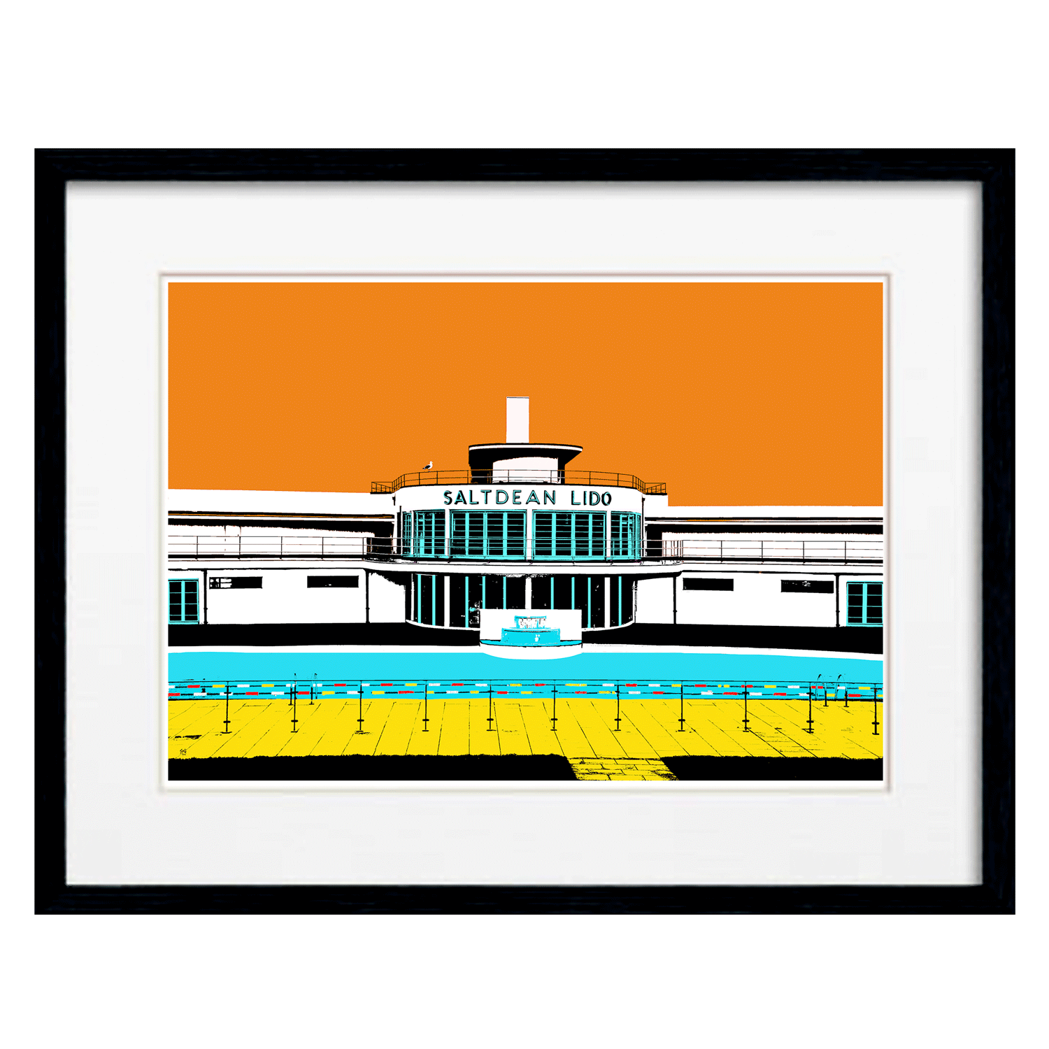 Saltdean Lido Print - Orange