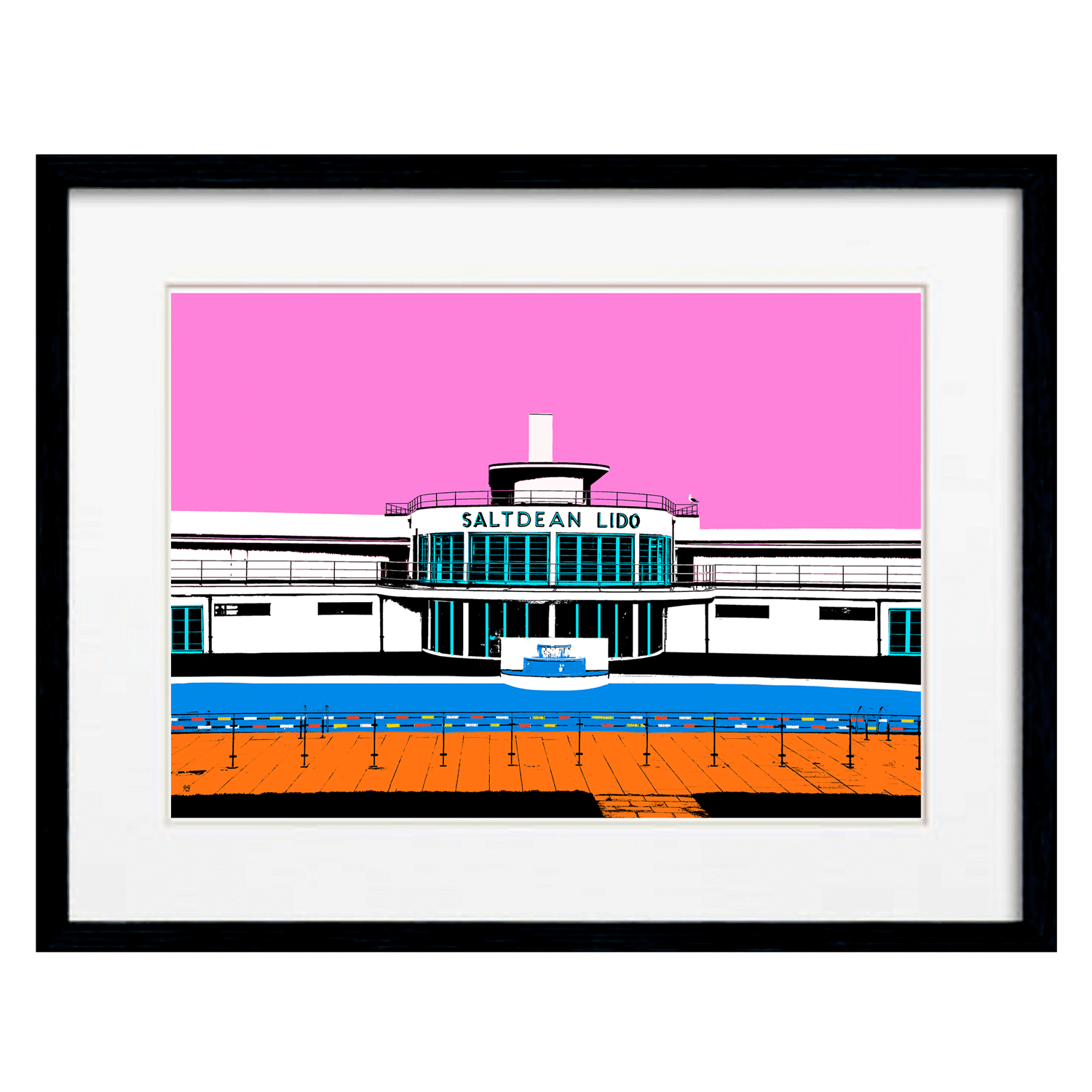 Saltdean Lido Print - Pink