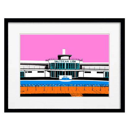 Saltdean Lido Print - Pink