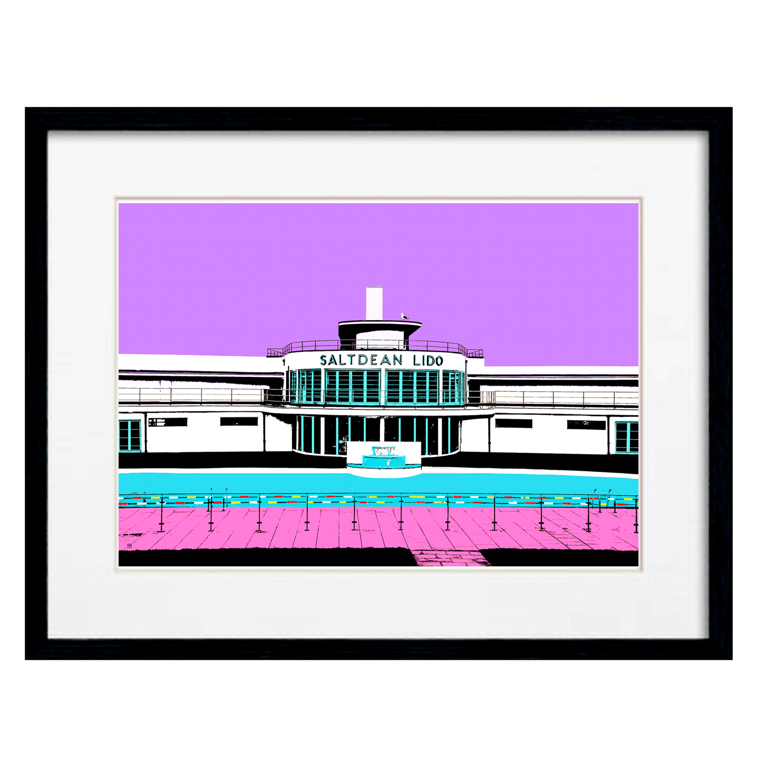 Saltdean Lido Print - Purple