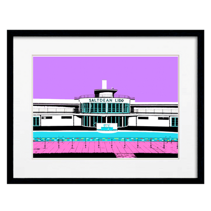 Saltdean Lido Print - Purple
