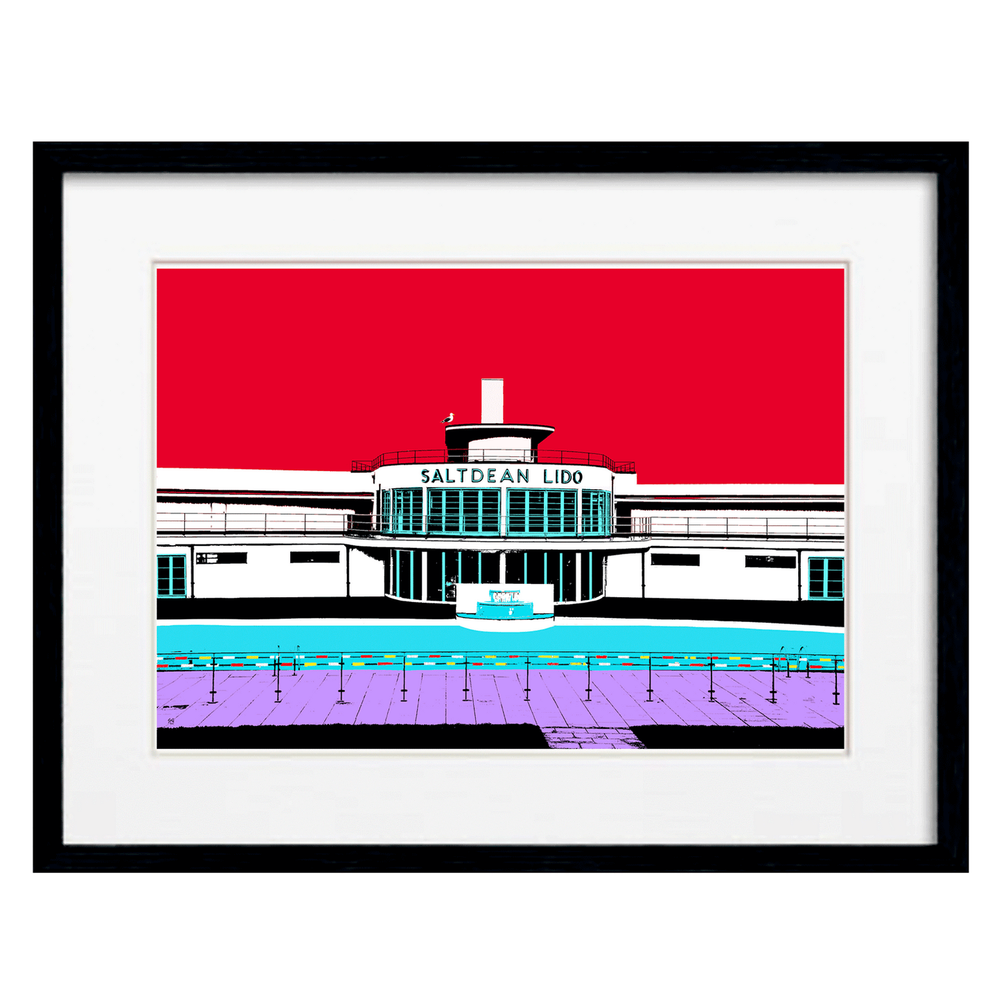 Saltdean Lido Print - Red