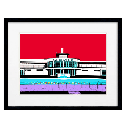 Saltdean Lido Print - Red