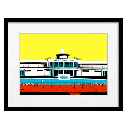 Saltdean Lido Print - Yellow