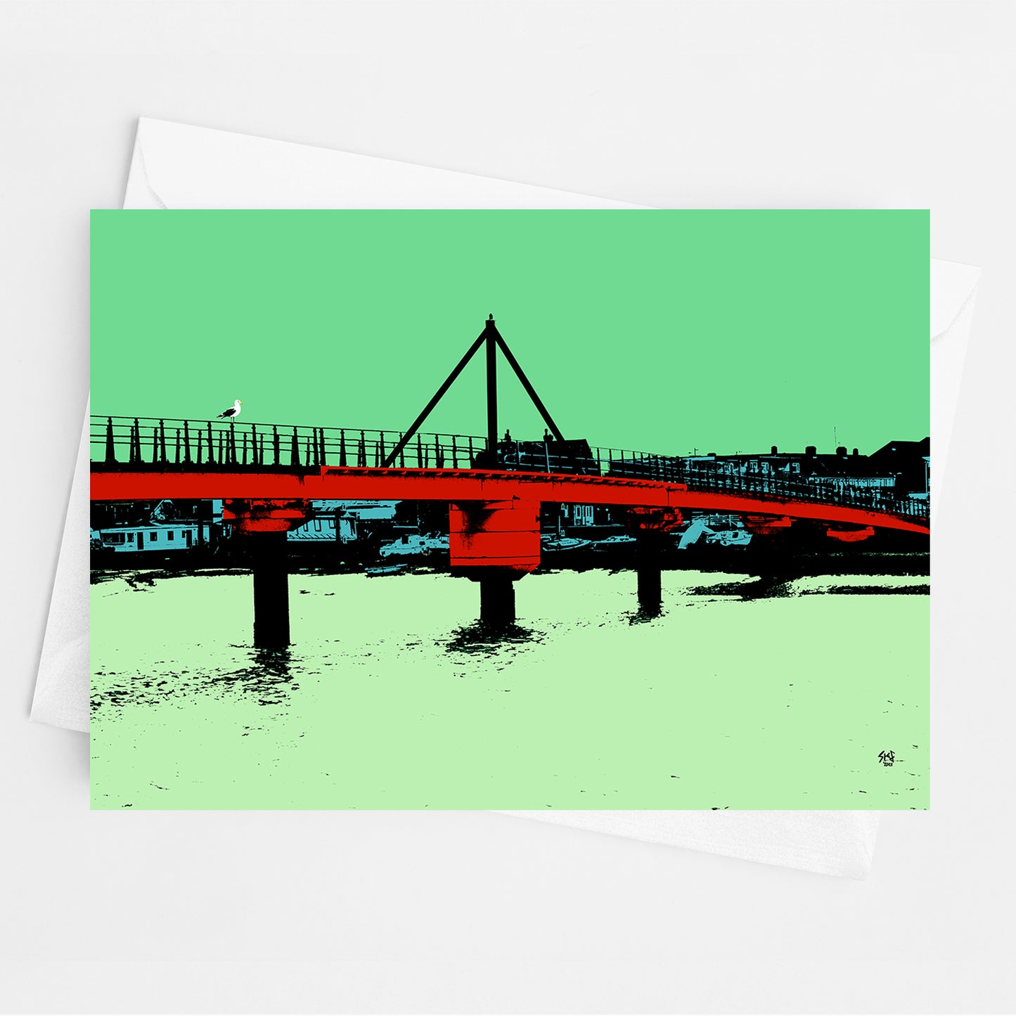 Shoreham Foot Bridge Greeting Card 