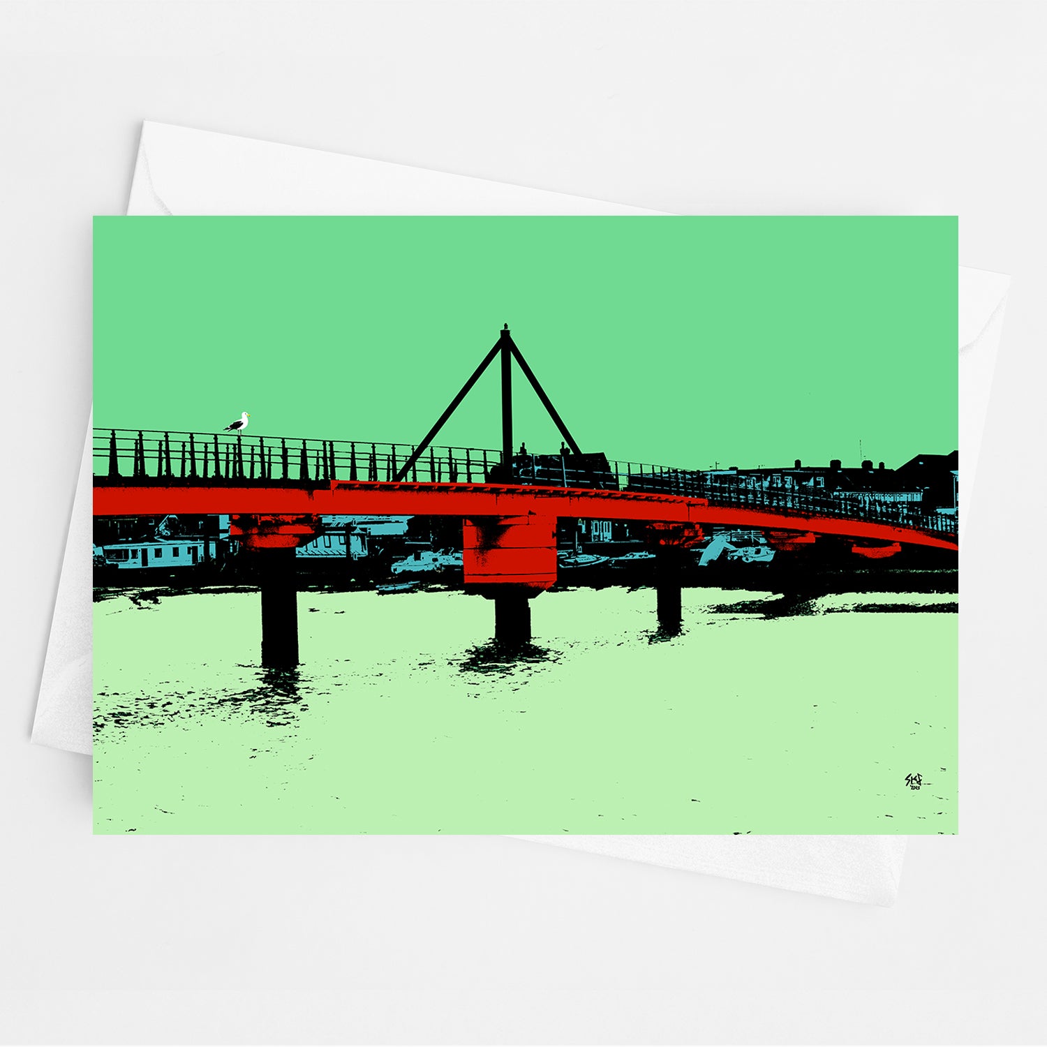 Shoreham Foot Bridge Greeting Card 