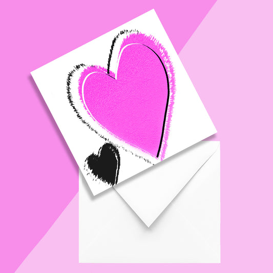 Simple Love Greeting Card - Pink