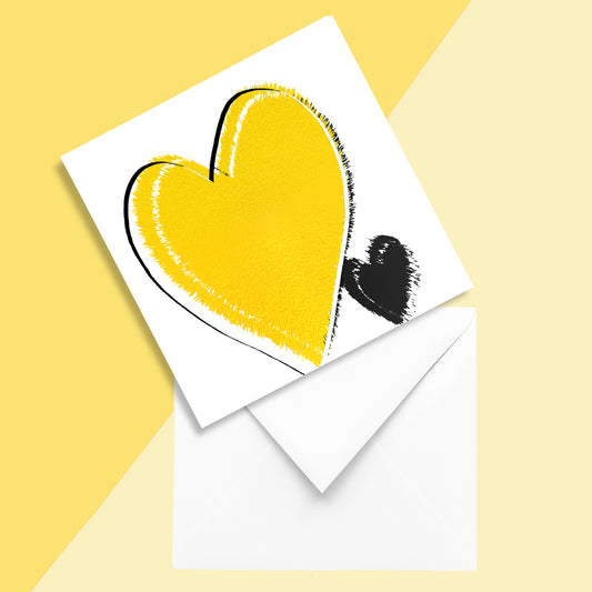 Simple Love Greeting Card - Yellow