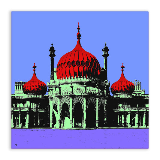 Royal Pavilion Glass Chopping Board - Blue