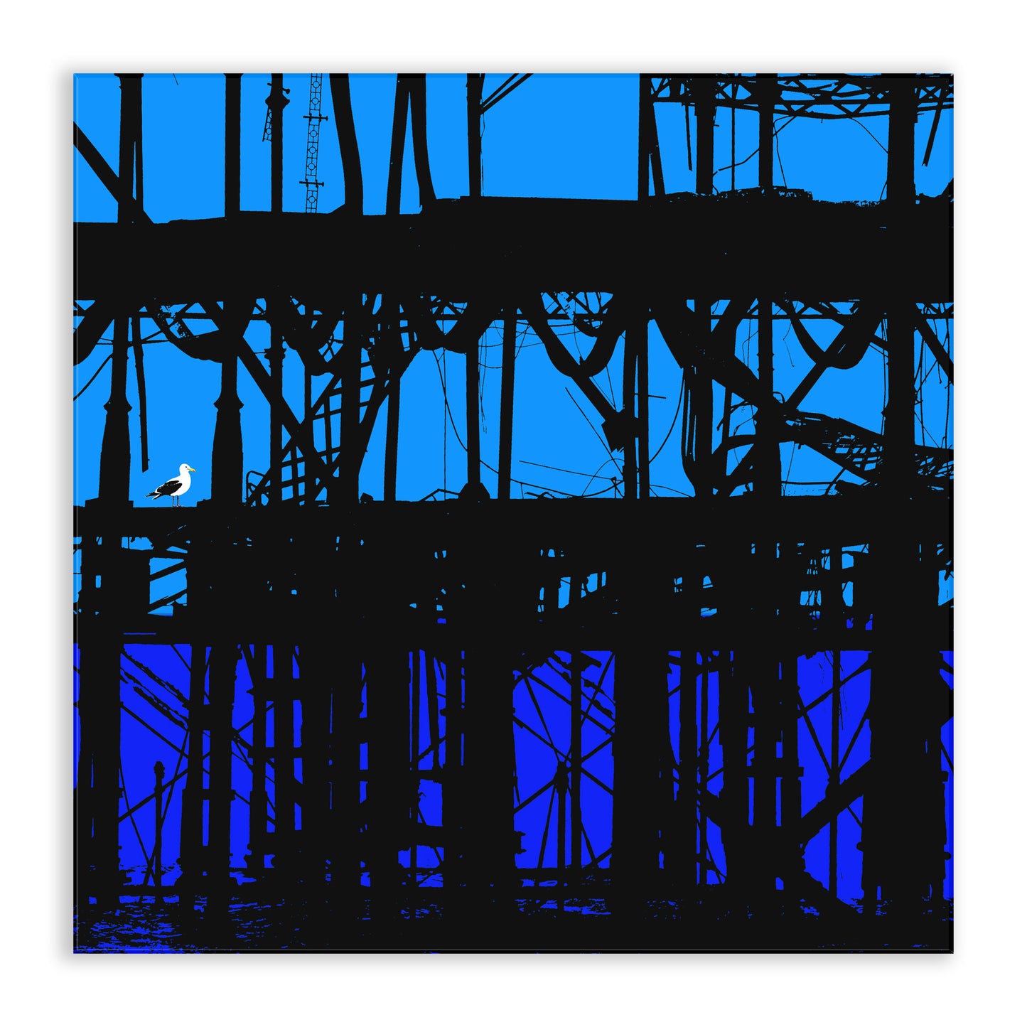 West Pier Section Chopping Board - Blue