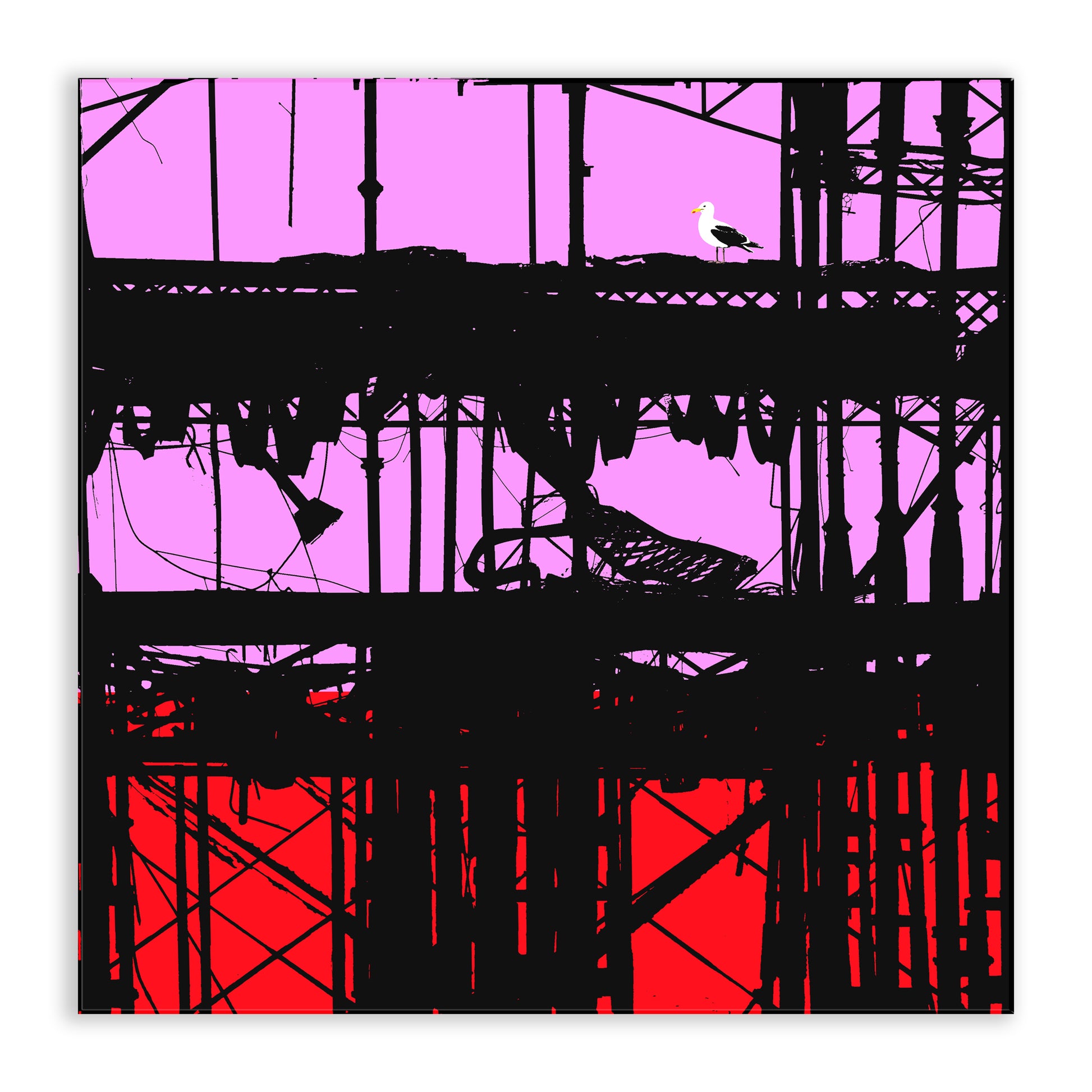 West Pier Section Chopping Board - Pink