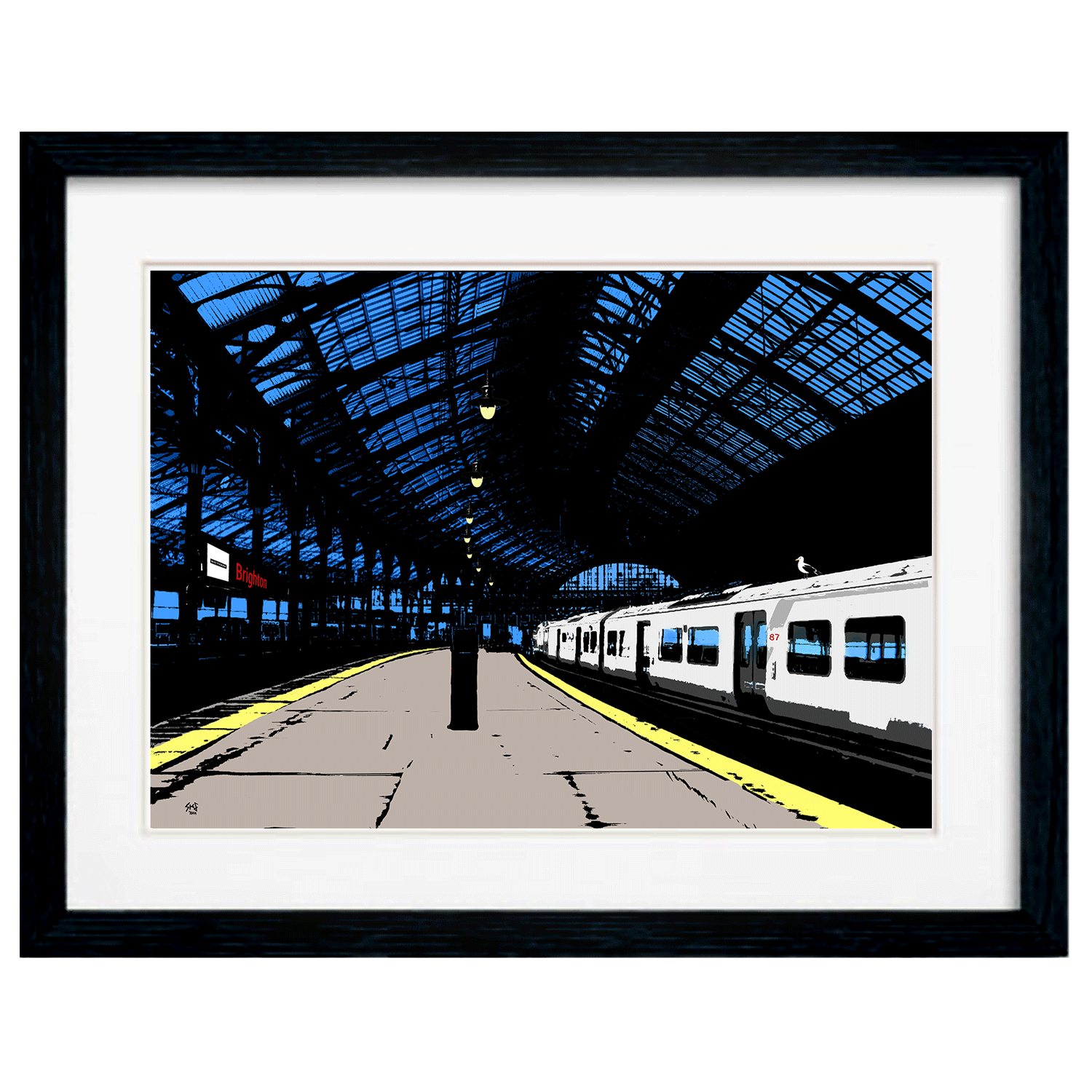 Brighton Train Station Art Print 
