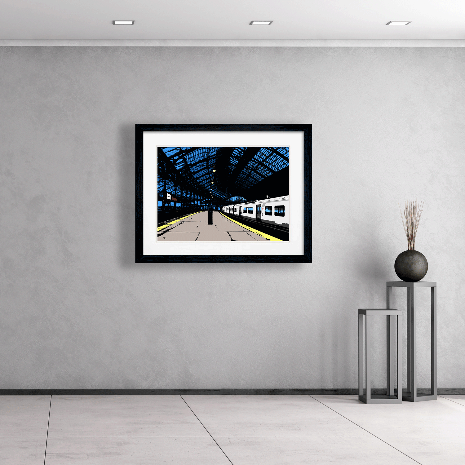 Brighton Train Station Art Print 