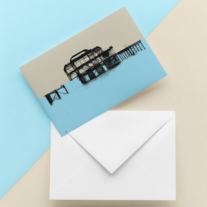 West Pier Greeting Card - Beige A6 & A5