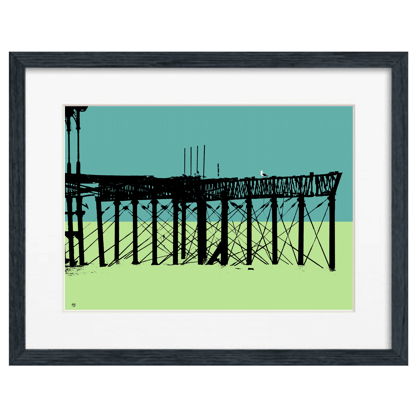 West Pier Print - Green