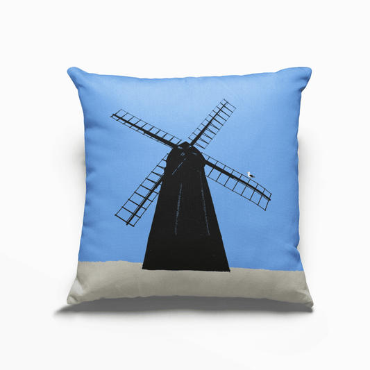 Rottingdean Windmill Cushion - Blue