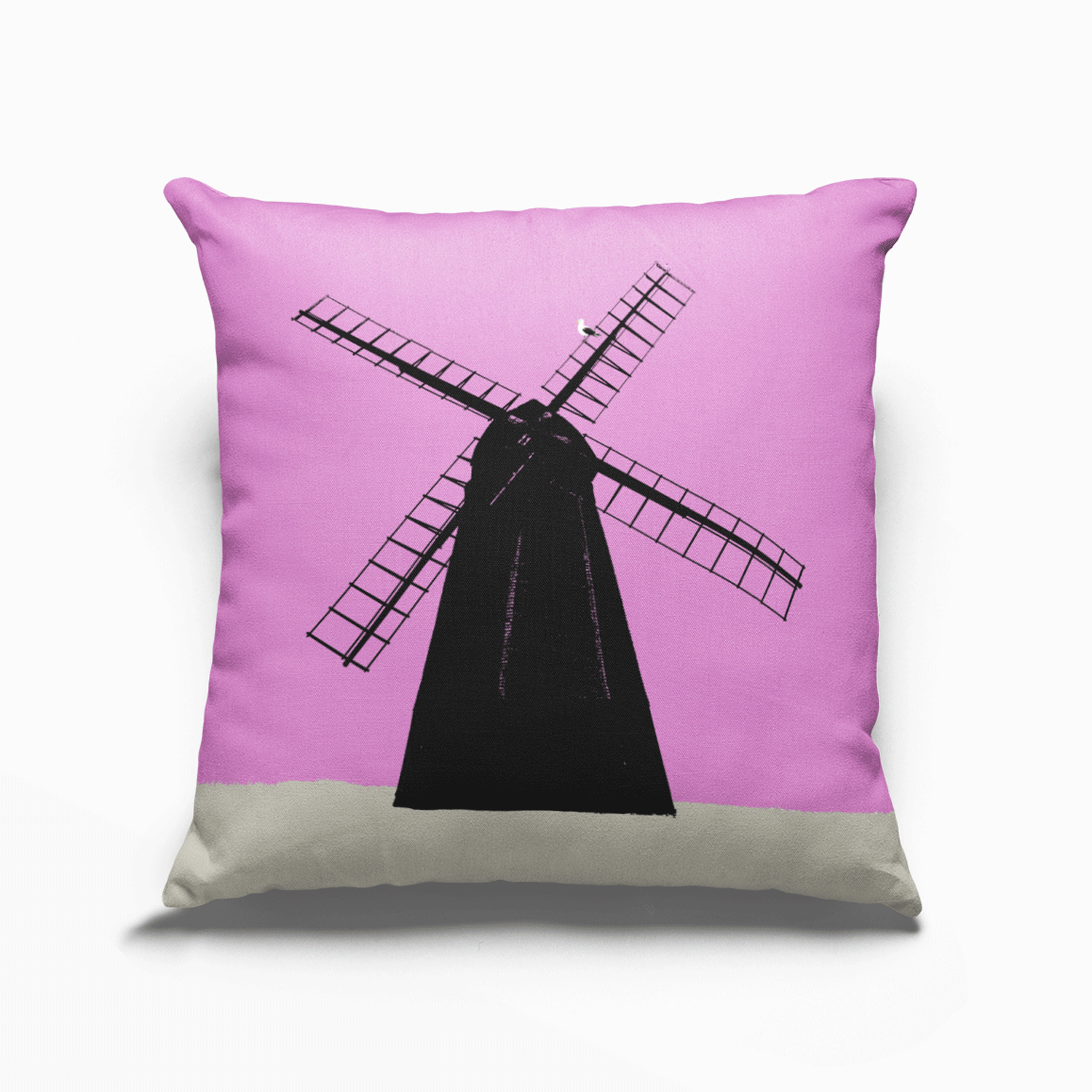 Rottingdean Windmill Cushion - Pink