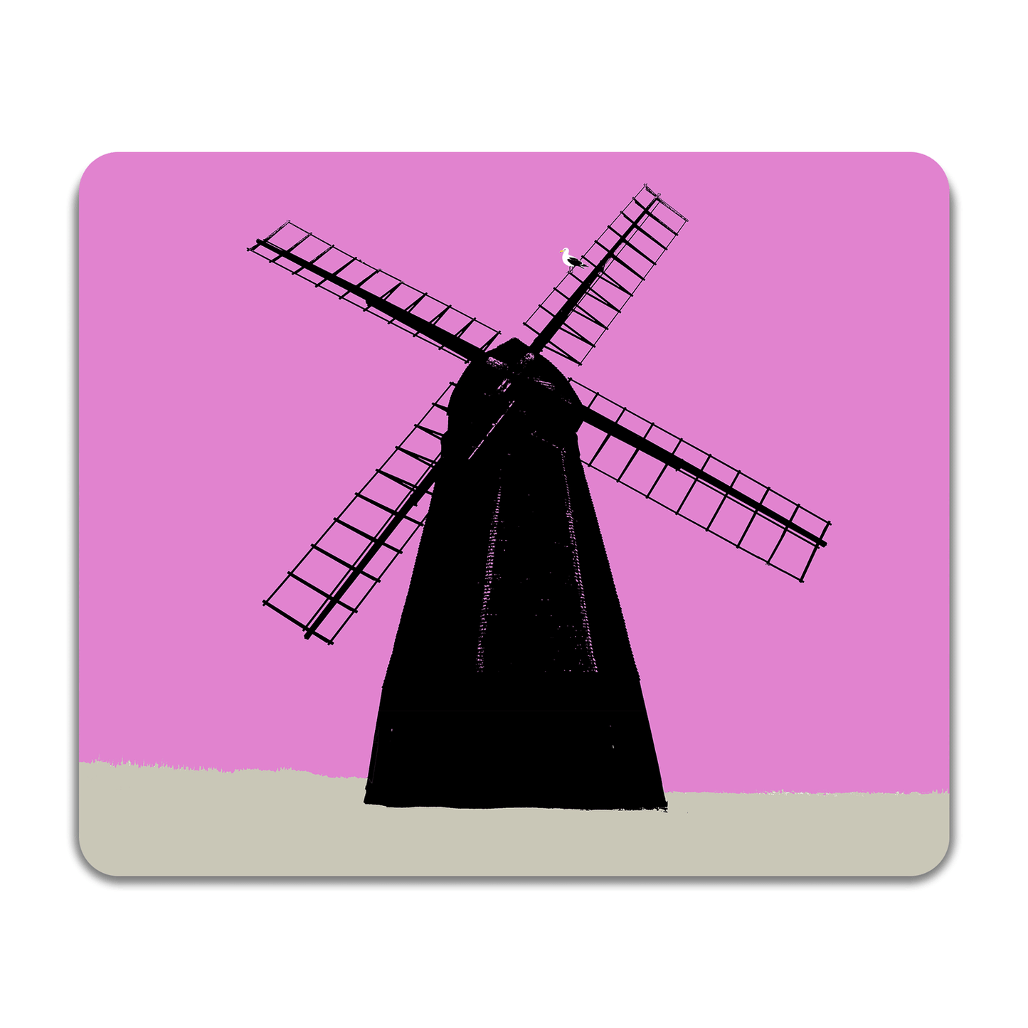 Rottingdean Windmill Placemat Pink