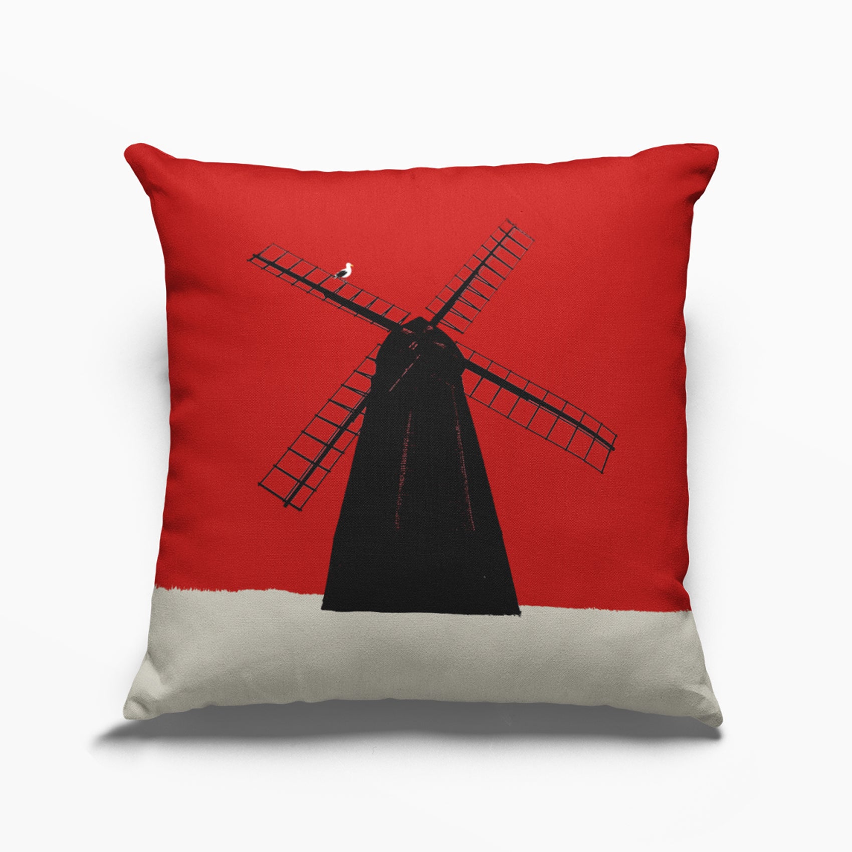 Rottingdean Windmill Cushion - Red