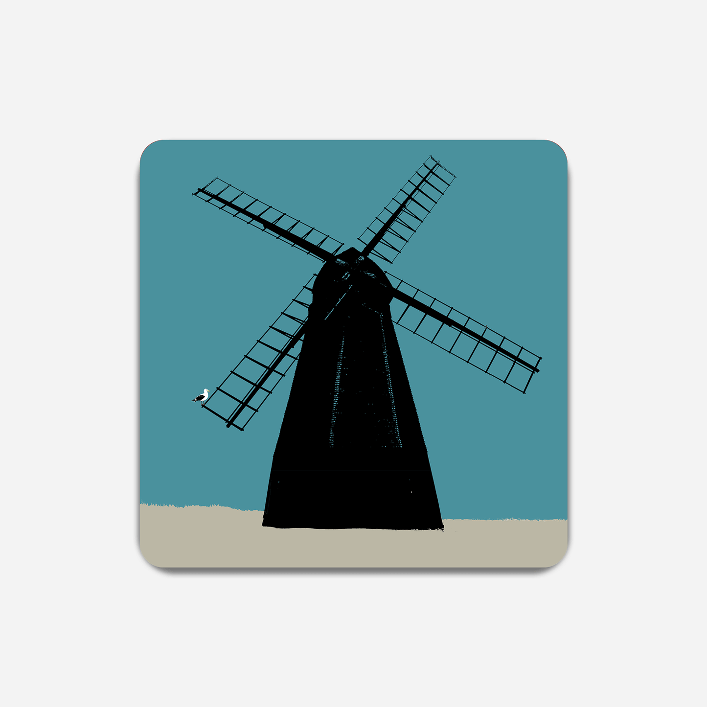 Rottingdean Windmill Coaster Teal