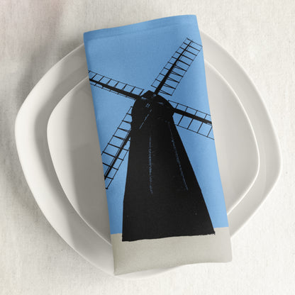 Rottingdean Windmill Napkin - Blue Billy Brighton