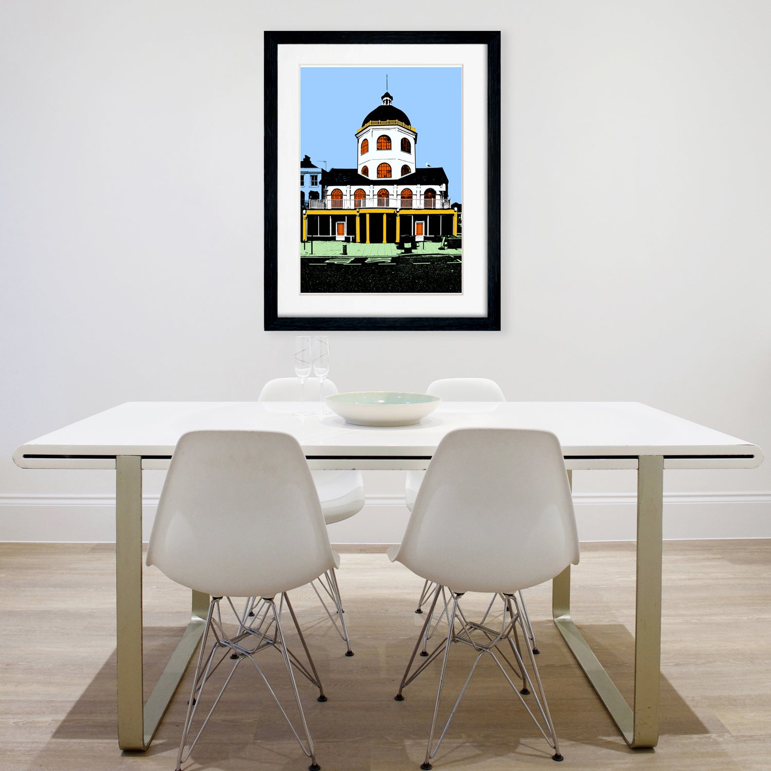 Worthing Dome Art Print - Blue by Billy Brighton Stef Kerswell