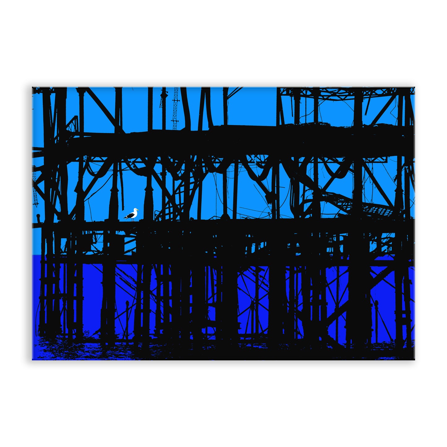 West Pier Section Chopping Board - Blue