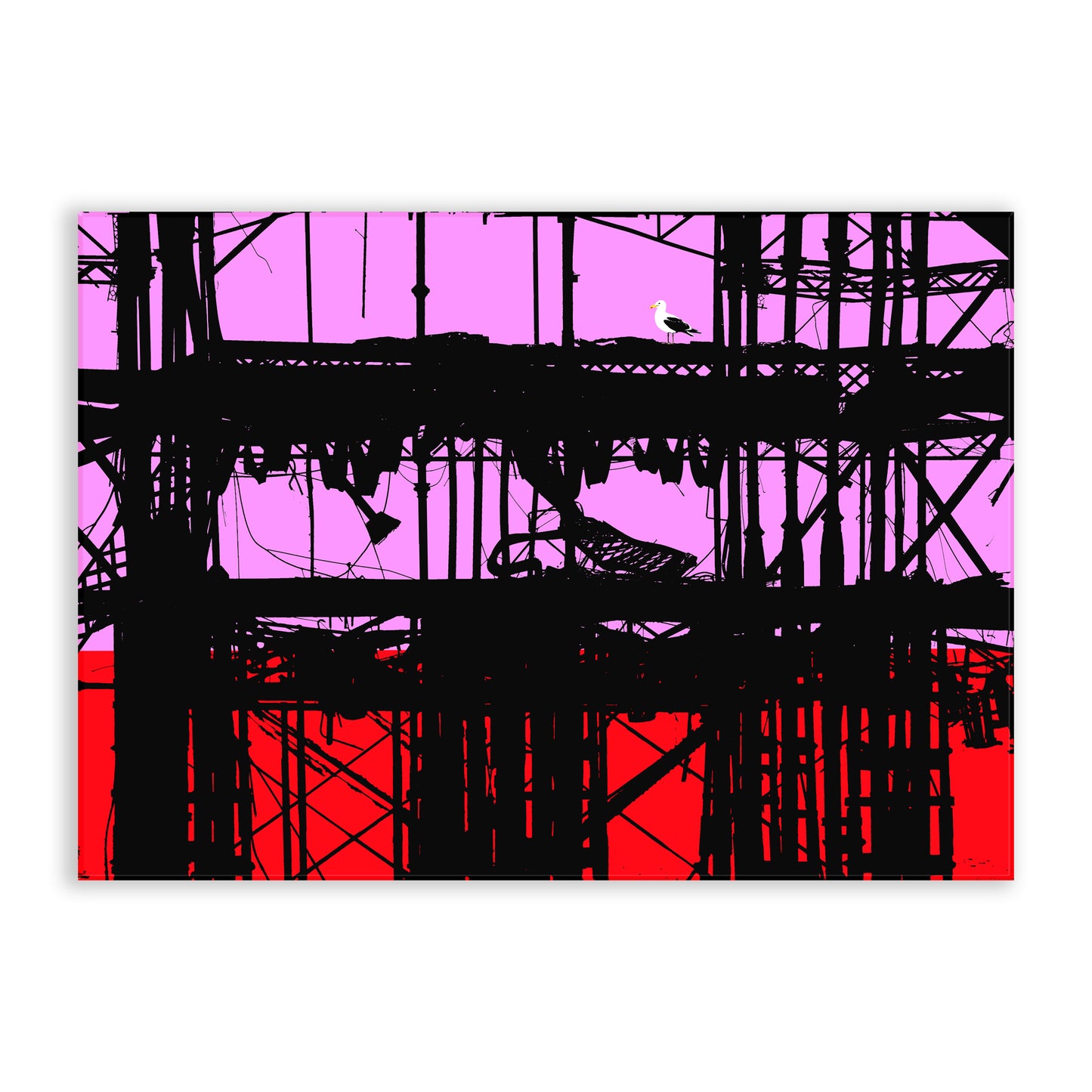 West Pier Section Chopping Board - Pink