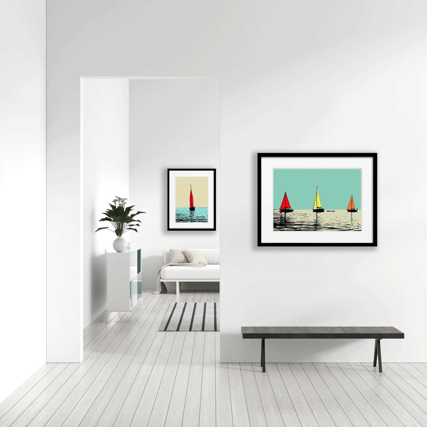 3 Yachts in Hove Print