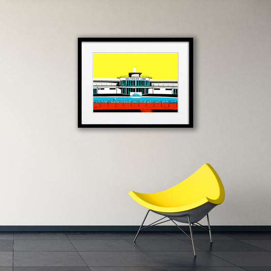 Saltdean Lido Print - Yellow