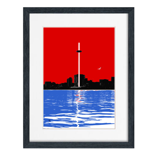Brighton i360 Art Print - Red