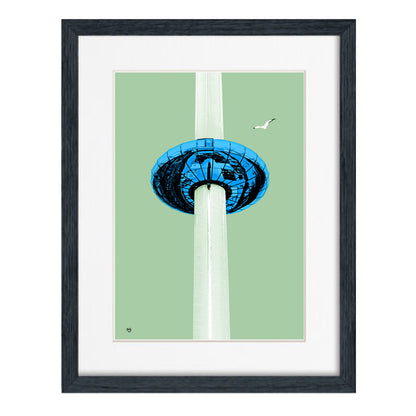 Brighton i360 Art Print - Green