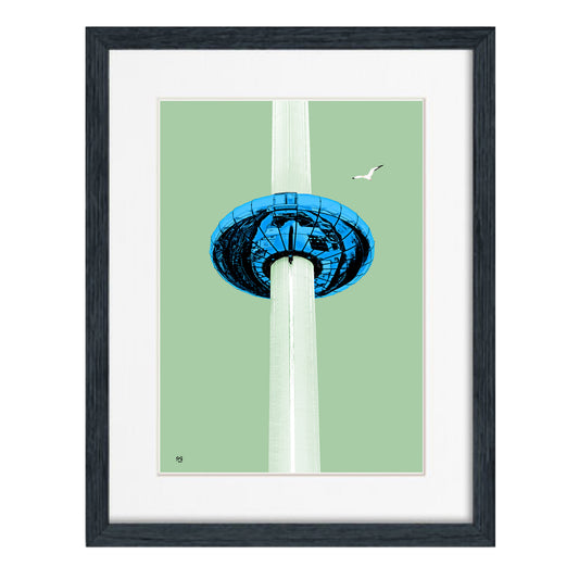 Brighton i360 Art Print - Green