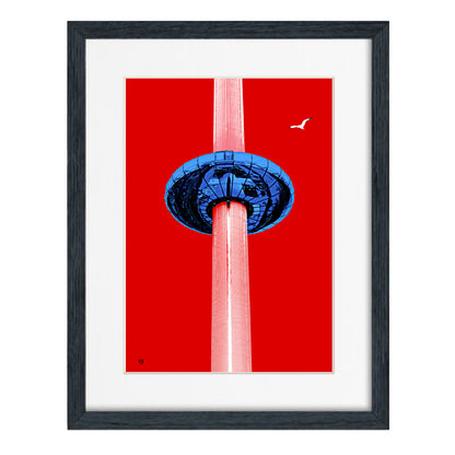 Brighton i360 Art Print - Red