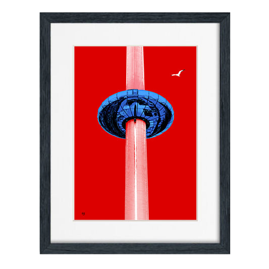 Brighton i360 Art Print - Red