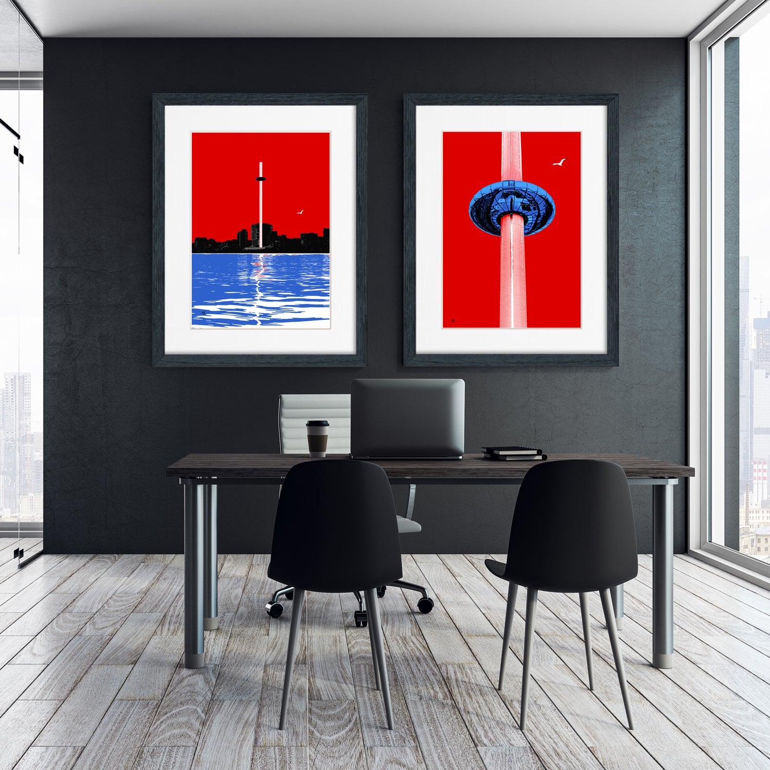 Brighton i360 Art Print - Red