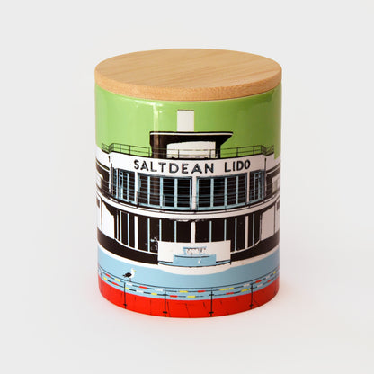 Brighton Luxury Ceramic Candle Pot - Saltdean Lido Green by Billy Brighton