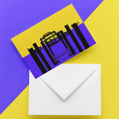 West Pier Greeting Card - Yellow A6 + A5